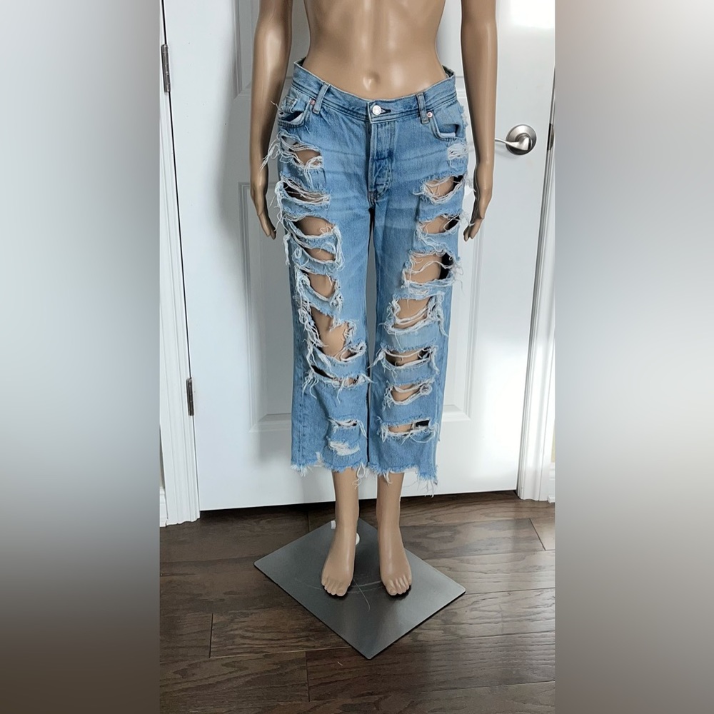 Freepeople Ripped Cropped/Ankle Jeans
